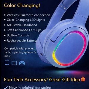 ✨ Bluetooth Vision LED Headphones – Color Changing! ✨🎧